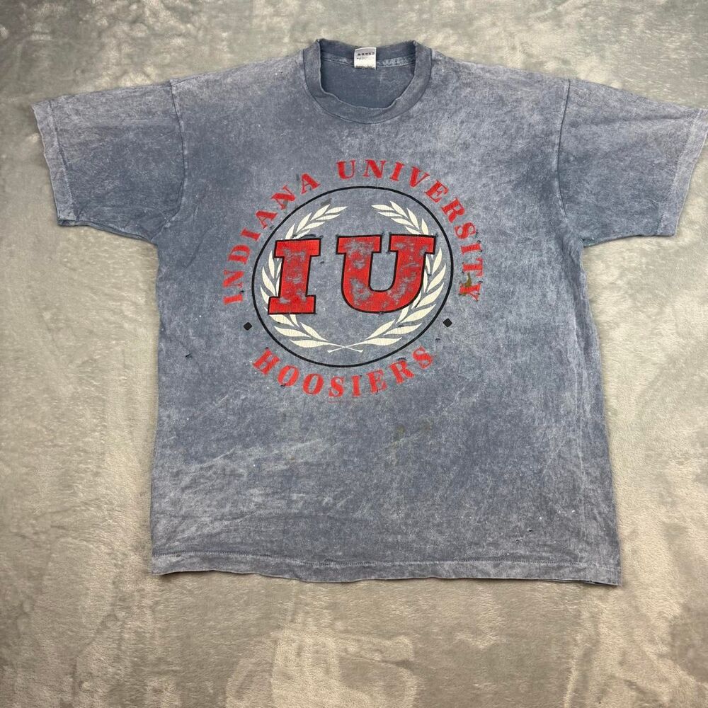 Fruit-of-the-loom Men's Blue and Grey T-shirt